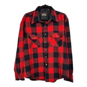 Vintage Sportswear buffalo plaid button down shirt size XL